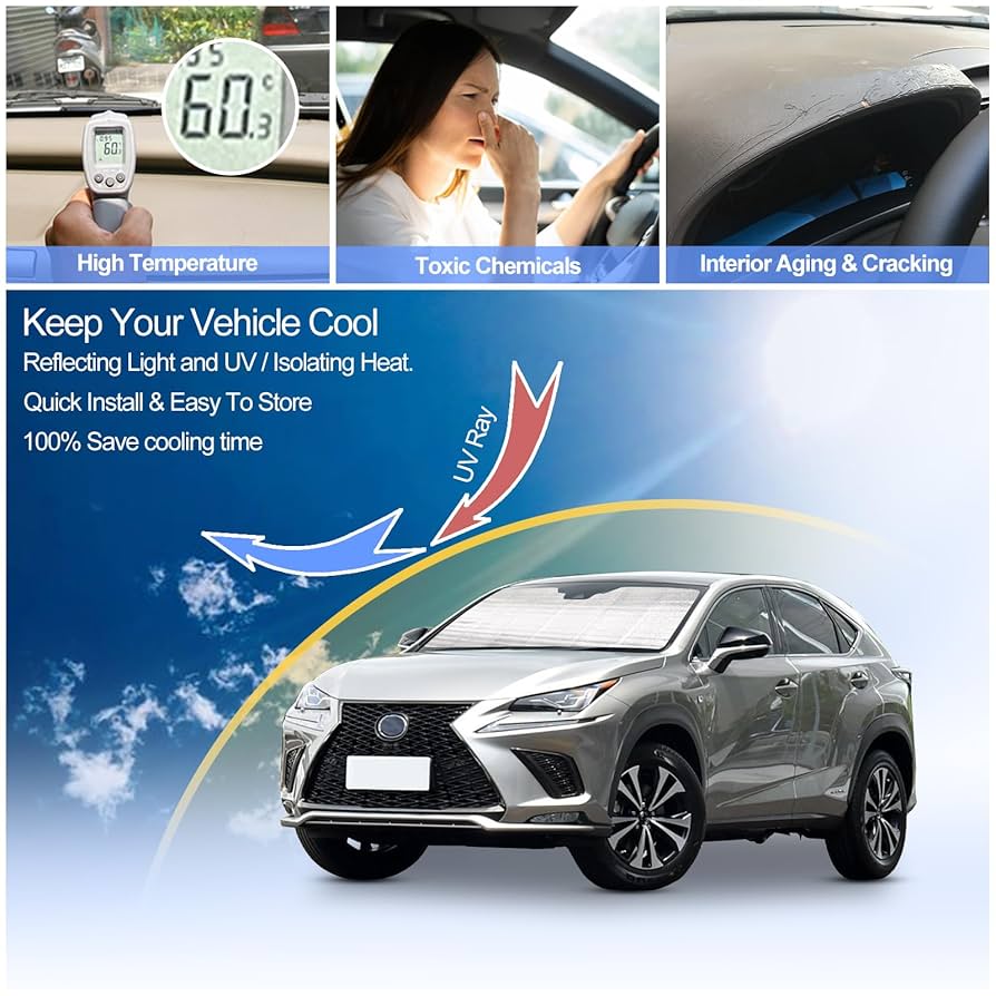 Amazon.com: Windshield Sunshade for Lexus NX 2014-2021 Front